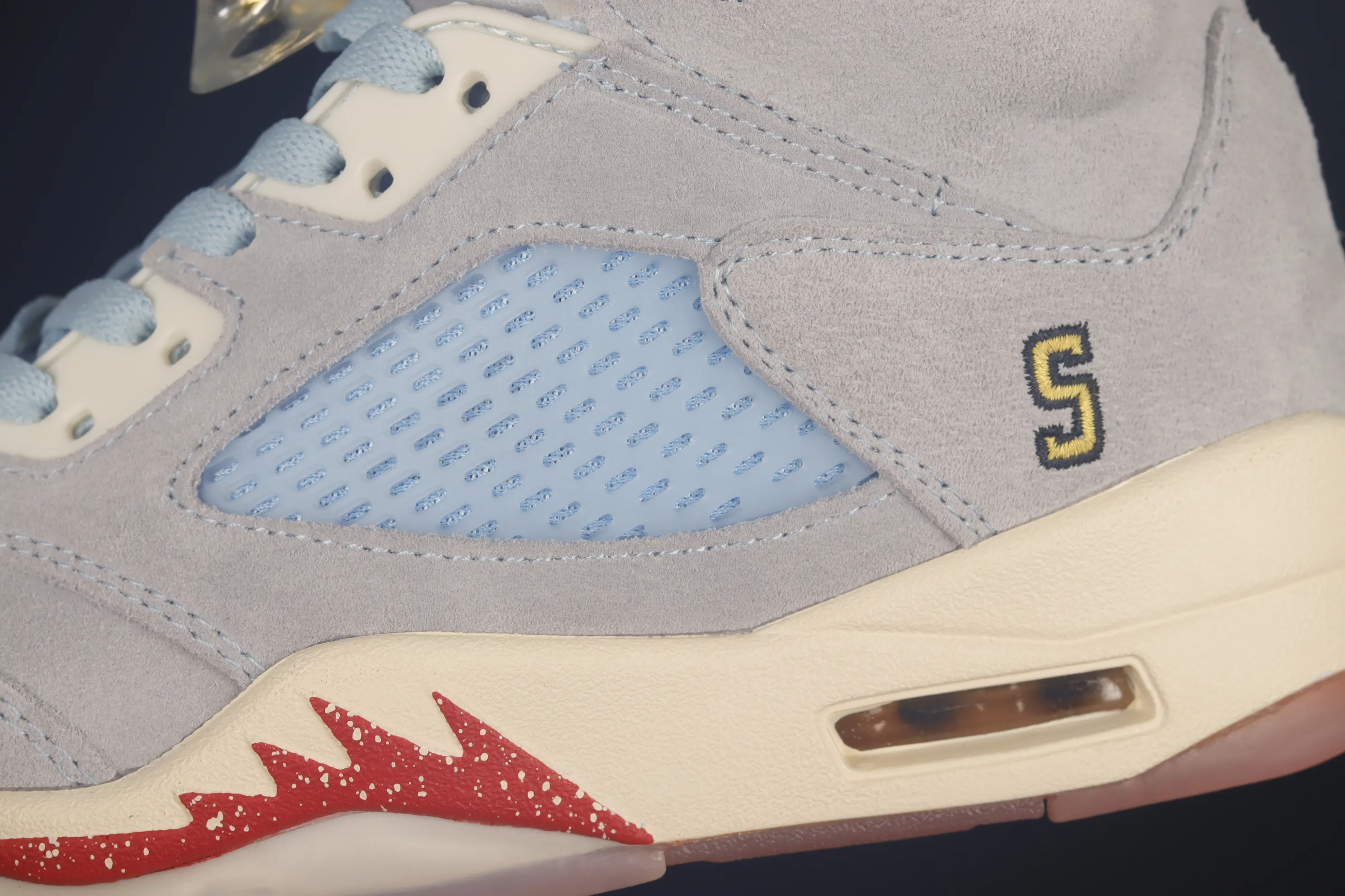All categories Air Jordan Jordan series basketball shoes Air Jordan 5 Trophy Room x Air Jordan 5 Ice Blue AJ5 Joe 5 joint ice blue CI1899-400